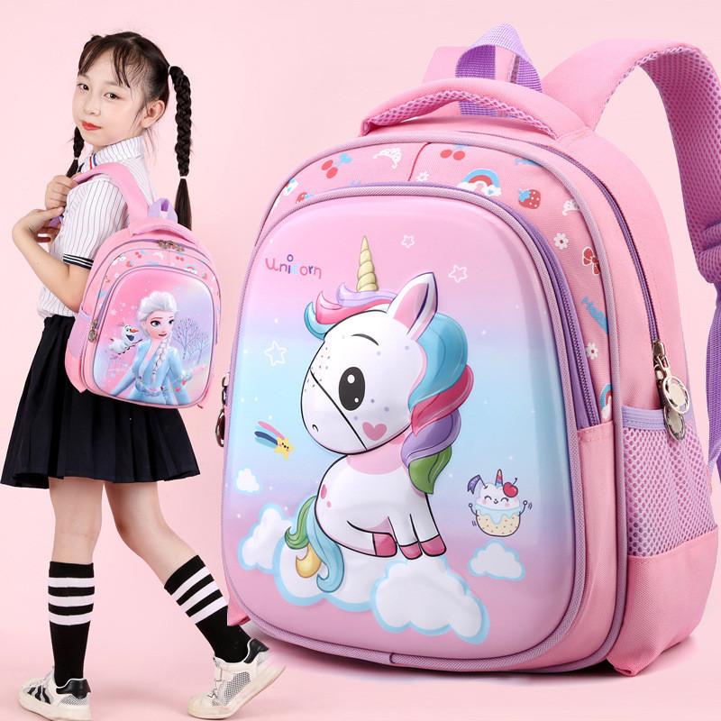 Uroczy Kreskówkowy Plecak Nylonowy Dla Dzieci Z Ochroną Kręgosłupa i Konstrukcją Zmniejszającą Obciążenie