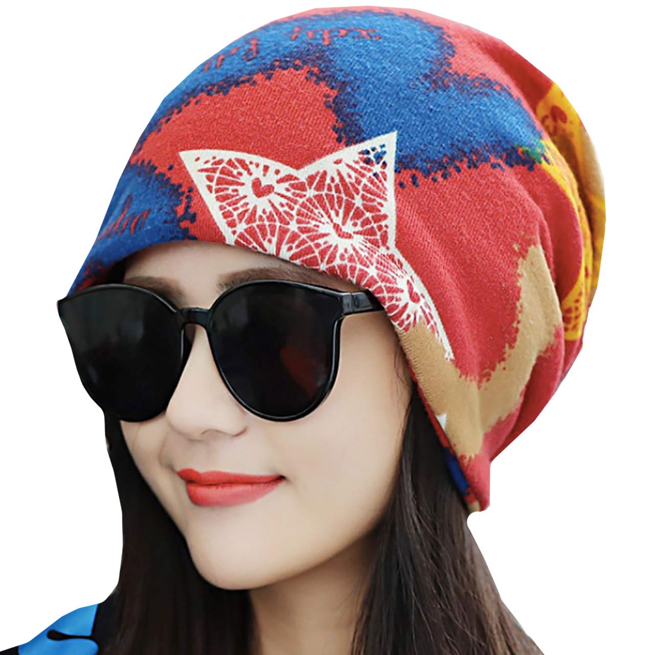

WHITE FANG Knit Cotton Neck CA328 Hat, Cap, 2-way Warmer, Women s (04 Red)