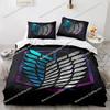 Home Textile Cartoons A-Attack O-On T-Titans Cover Duvet Cover Pillow Case Boy Girl Polyester Bedding Set King Q-Queens Twin Size
