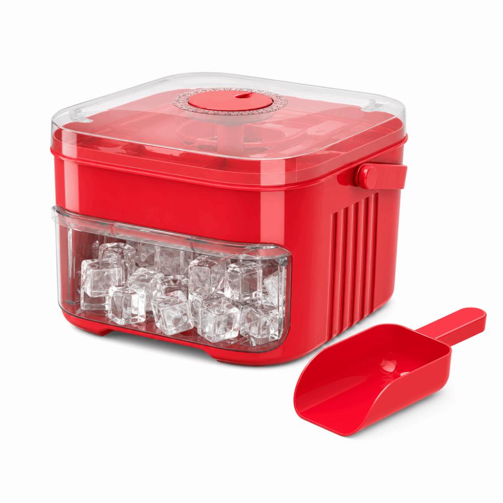 Large Capacity Ice Cube Tray Reusable Ice Maker Easy Press Ice Cube Mold Freezer Storage
