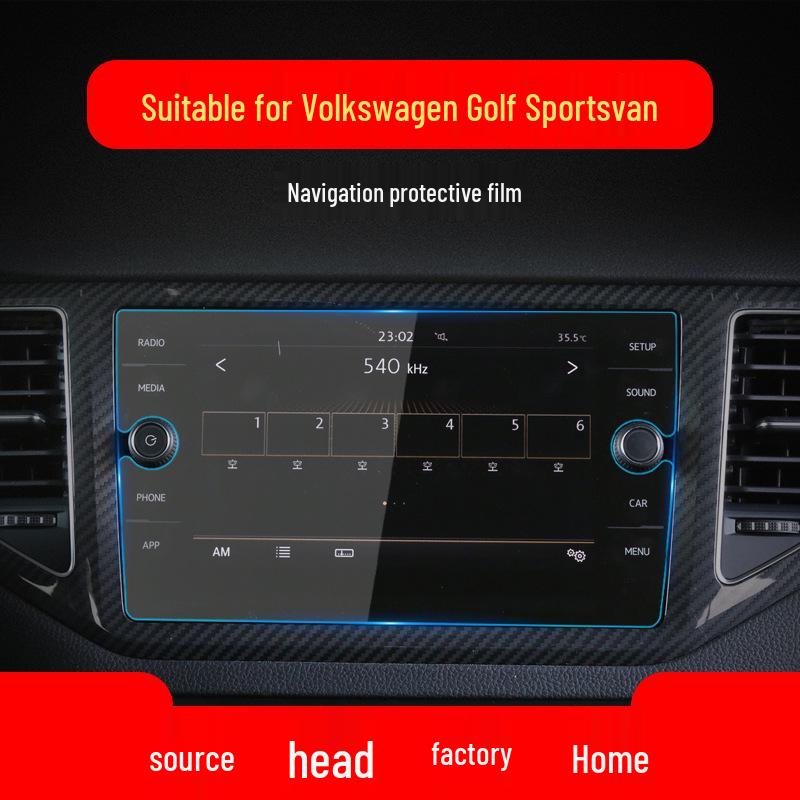 VW Golf 8 Navigation Tempered Film: Fits 25 Models, 7" Touchscreen Protector