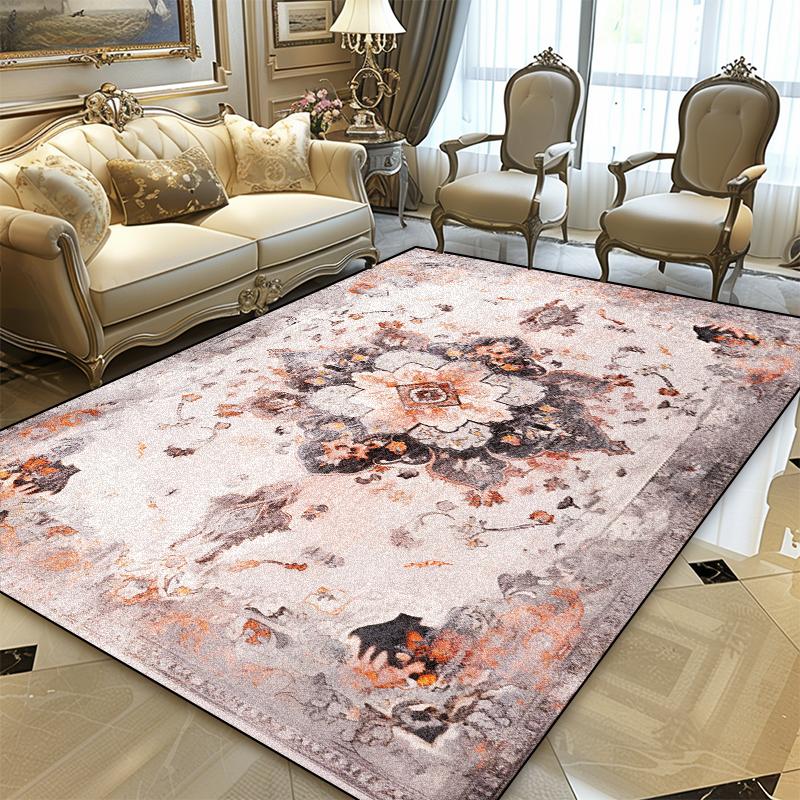 Retro Persian Classical Carpet Living Room Printing Decoration Home Sofa Non-slip Large Rugs Bedroom Short Velvet Soft Floor Mat