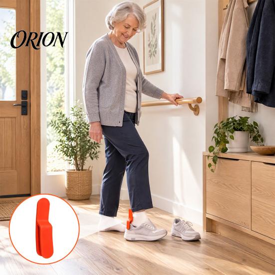 Easy Reach Shoe Helper 3D Printed Lazy Helper, Short Handle Horn, Ergonomic Lifter for Men Women and Children, One Piece Molding on Off Lifting