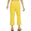 Nike Solid Color Mid Waist Nine Point Casual Pants Women Bottoms Yellow DQ6660-719