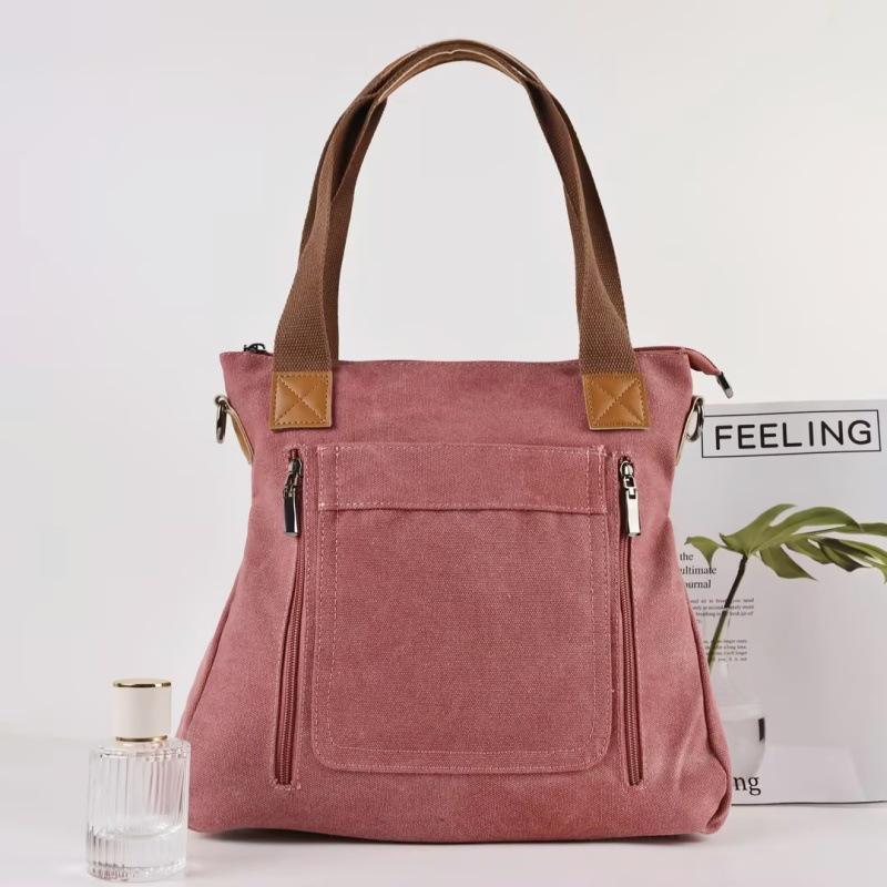 Damen Canvas Tote & Umhänge-Messenger-Taschen mit großem Fassungsvermögen