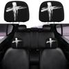 Comfortable Car Headrest Cover Halloween Skull Print Universal Automotive Accessories Removable Headrest Protector Cover