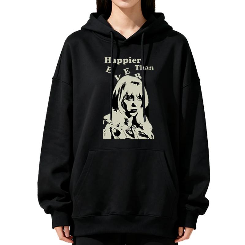 Ever Happy Fashion Hooded Sweatshirt Women Casual Loose O-Neck Long Sleeve Fleece Pullover Autumn Winter Oversize Vintage Hoodie