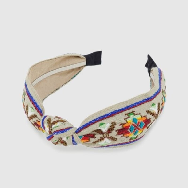 LALA Bohemian Imported Lace Hairband L-Beige