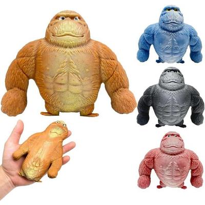 Dehnbares Spielzeug - BG INTERNATIONAL - Elastischer Muskel-Gorilla - 13 cm - Anti-Stress - Mehrfarbig