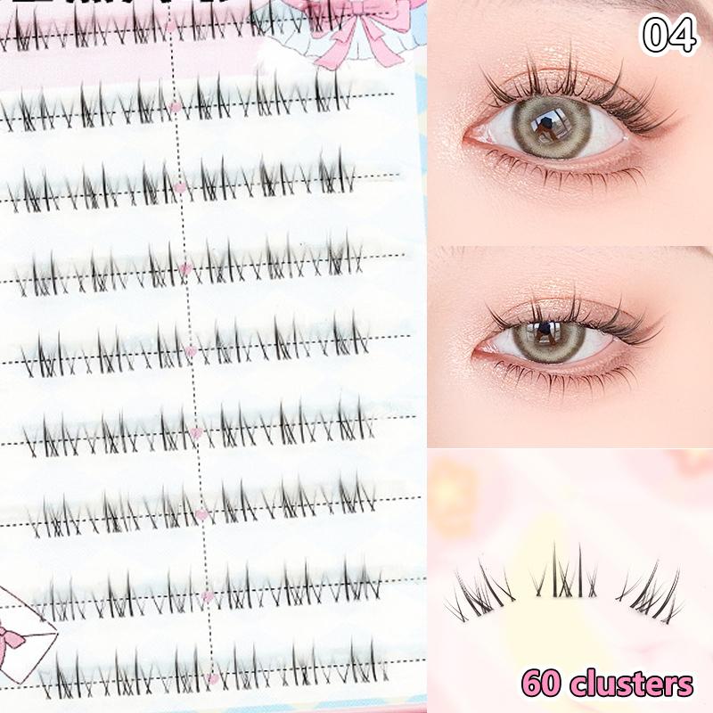 Glue-Free False Eyelashes Cat Eye Makeup Soft Natural Lower Eyelashes Segmented Thin Stems Suitable For Novice Diy Eyelashe