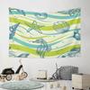 Ocean-Themed Illustration with Sea Creatures Pattern Wall Hanging Tapestry Decorative Tapestry Home Decor for Bedroom and Living Room