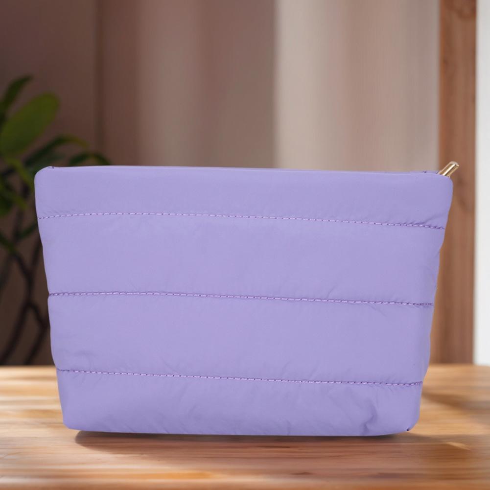 Fashion Cosmetic Bag for Women Girls Cute Puffer Makeup Clutch Solid Toiletry Organizer Pouch Storage Pouches for Organization