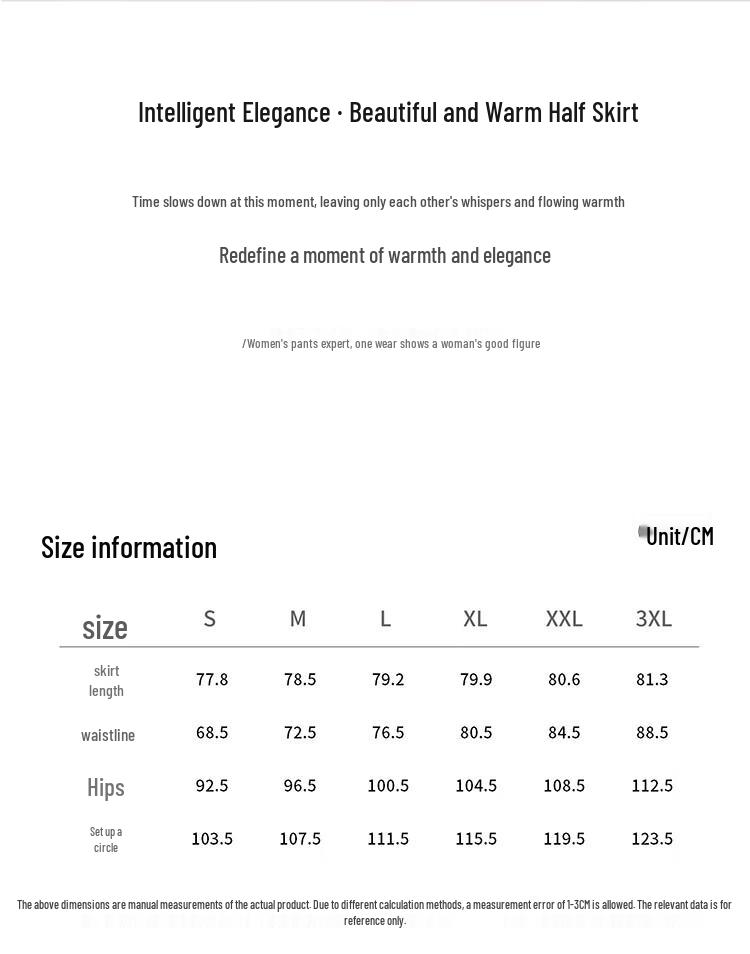 YERAD Women's High-Waisted Wool-Blend A-Line Midi Skirt