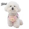 Adjustable Pet Walking Harness Small Dog and 59" Leash Set Breathable Mesh Puppy Vest with Durable Metal Clip 3D Flower Decor for Dogs Cats Outdoor