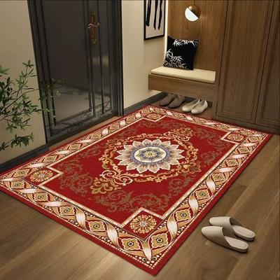 Nuovo Stile Cinese Tappeto Rosso Fortuna Soggiorno Divano Camera da Letto Studio Bagno Cucina Zerbino Ingresso Antiscivolo Tappeto Decorativo di Lusso