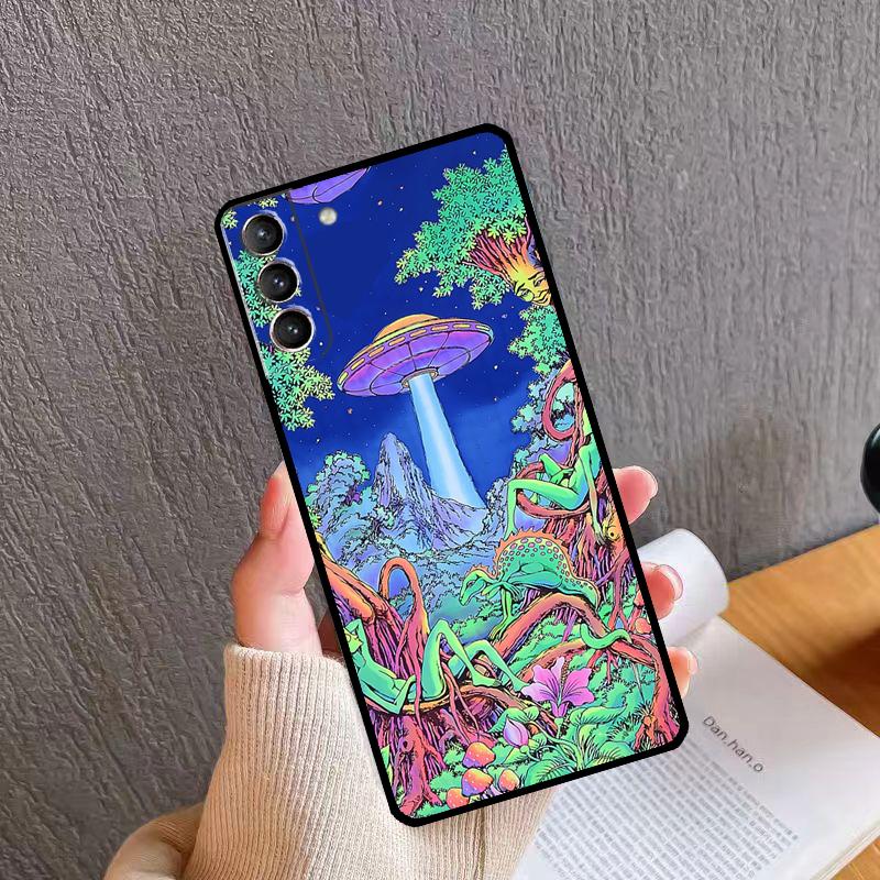 Mushroom Moon Shroom Farmer Phone Case For Samsung Galaxy S24 S26 Ultra S20 S21 S22 S23 S25 Plus S10 S24 S25 FE Cover