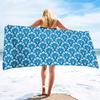 Exquisite Blue Floral Design Beach Towel - Soft Microfiber for Travel, Pool & Spa - Perfect Gift for