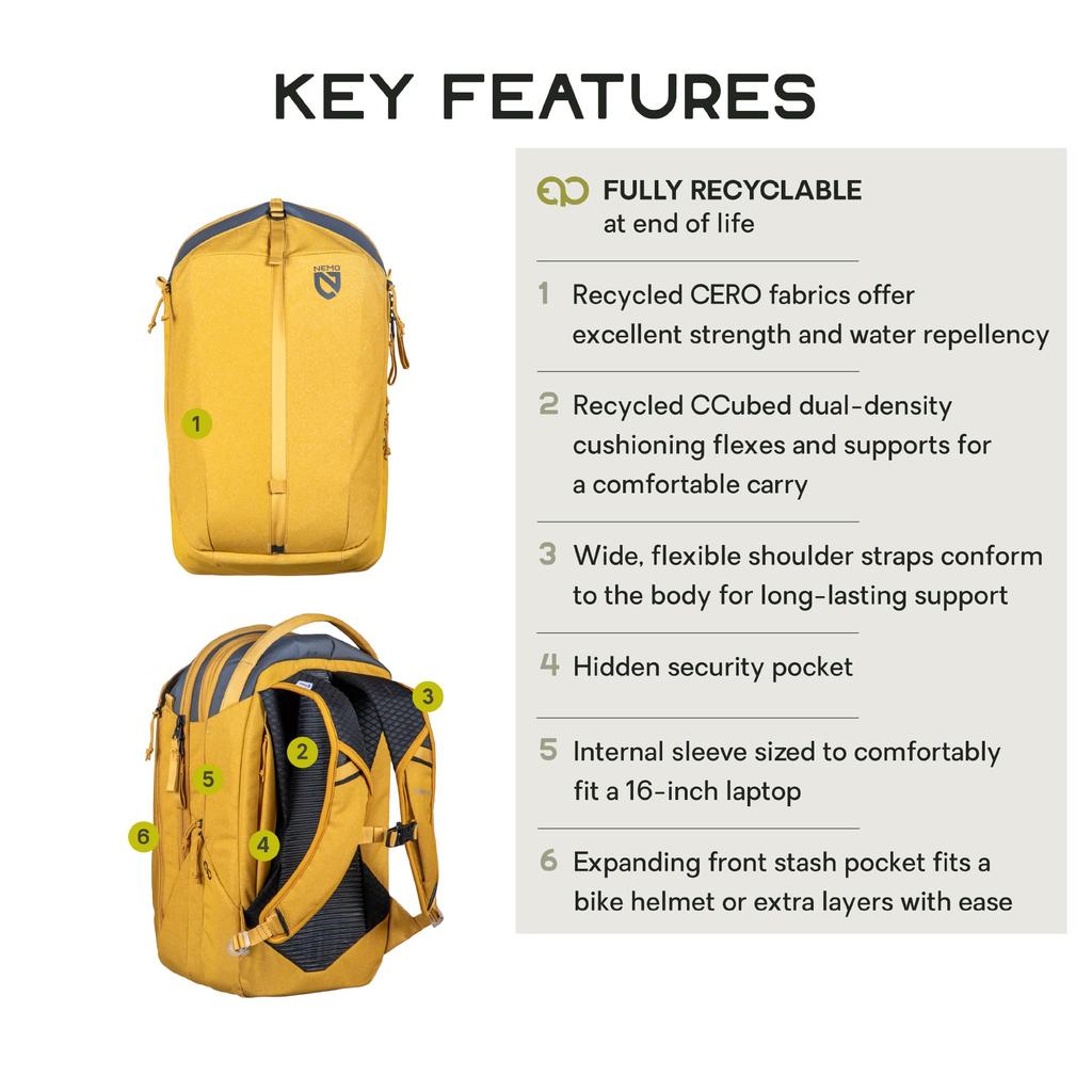 Nemo Equipment Vantage 26L Backpack, Chai