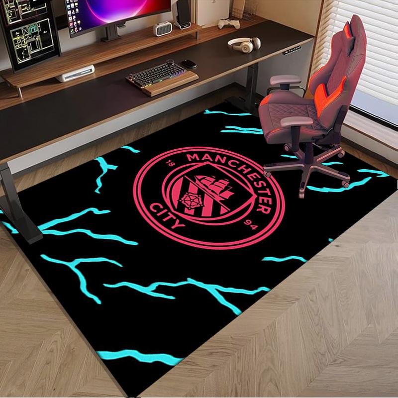 City Football Club Printed Area Rug for Office, Chair Rug, Decorative Carpet Floor Mat, Large Size Fan gifts Christmas gifts