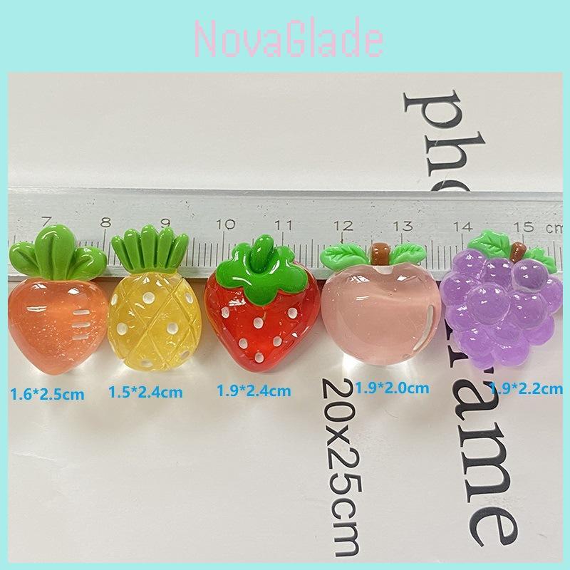Colorful Strawberry Diy Accessories For Water Bottles And Phone Cases Wholesale Resin Embellishments