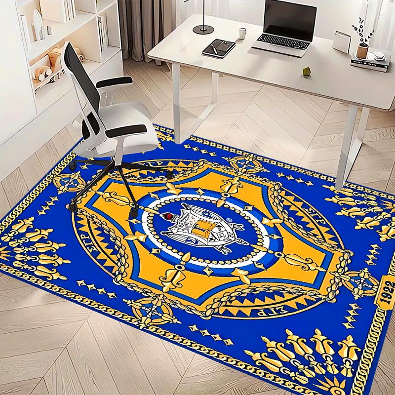 Sigma SGR Gamma Rho2 Printed Absorbent Washable Carpet, Non-Slip Bathroom Mats, Kitchen Rugs, Yoga Mat,Living Room Entrance, Camping Picnic Rugs