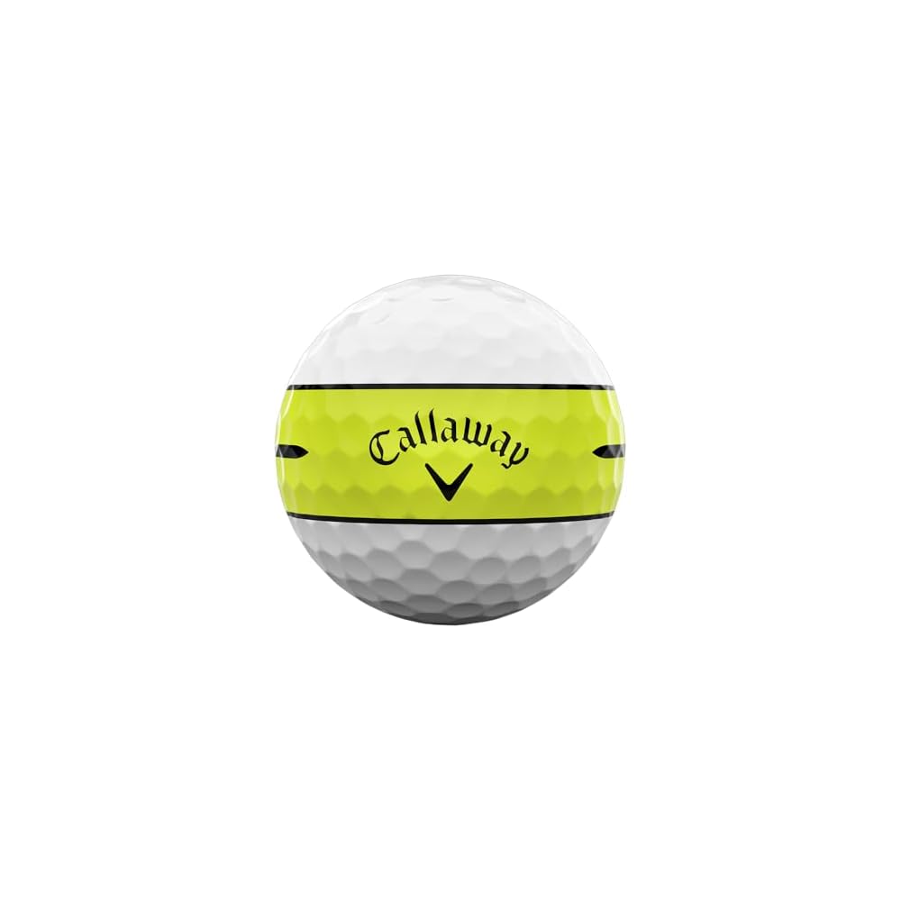 Callaway Chrome Tour 24 Golf Balls 4-Piece Structure 360° Yellow Stripe White