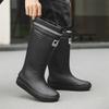 Tall men's rain shoes Medium tube rain boots Soft sole non-slip waterproof boots Rain shoes Outdoor thick-soled casual men's waterproof shoes