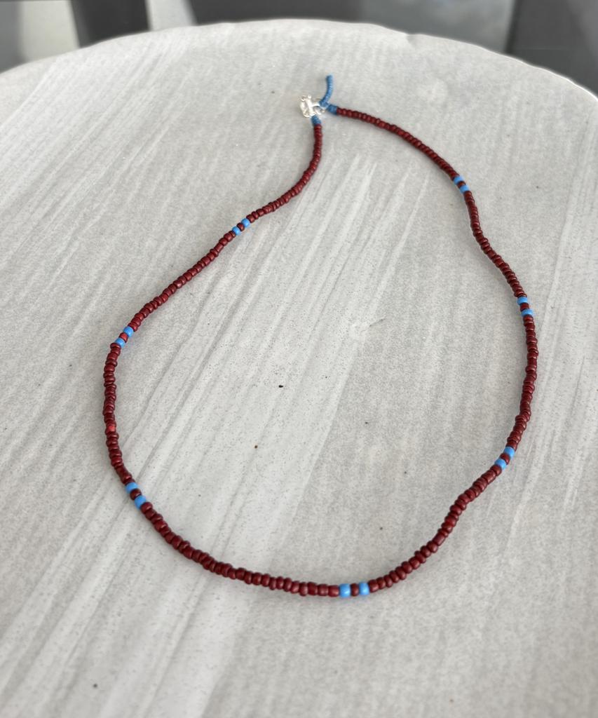 Baradu 925 Red Point Bead Necklace