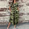 Women's Camouflage Print Dress Spring/summer Round Neck Short-sleeved Comfortable Casual Dress