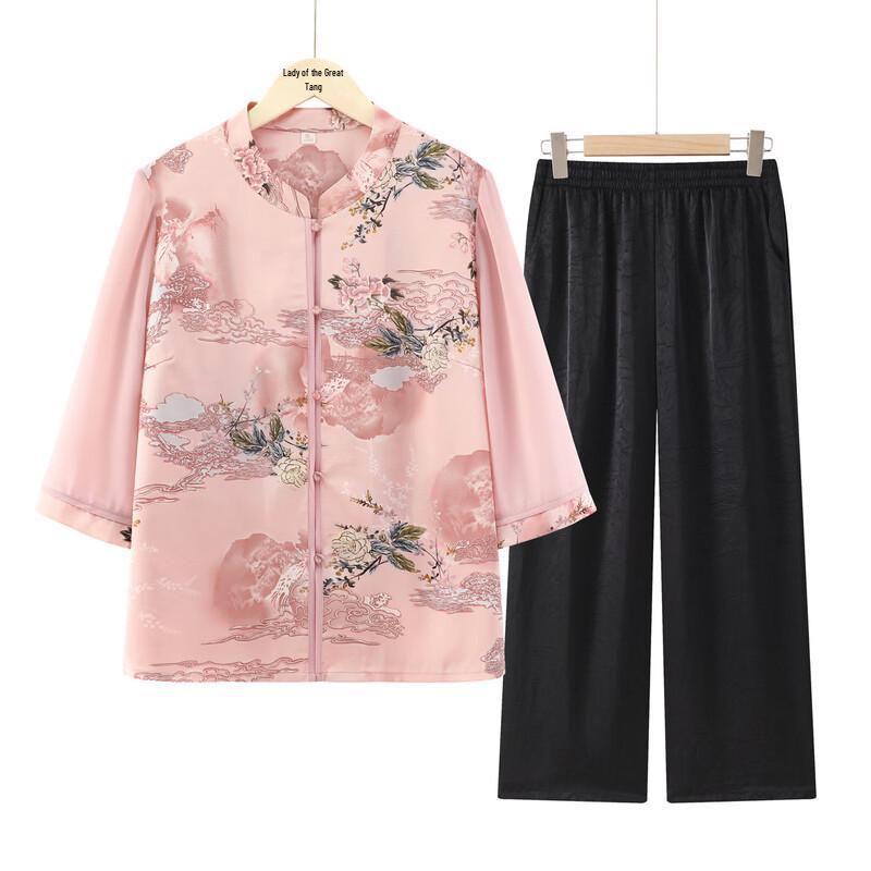 

Elderly Women s Summer Blouse Set L (Suggested 80-90 jin)