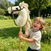 Lightweight Wooden Horse Head Stick With Plush Detail Funny Horse Head Accessory For Theater And Family Parties
