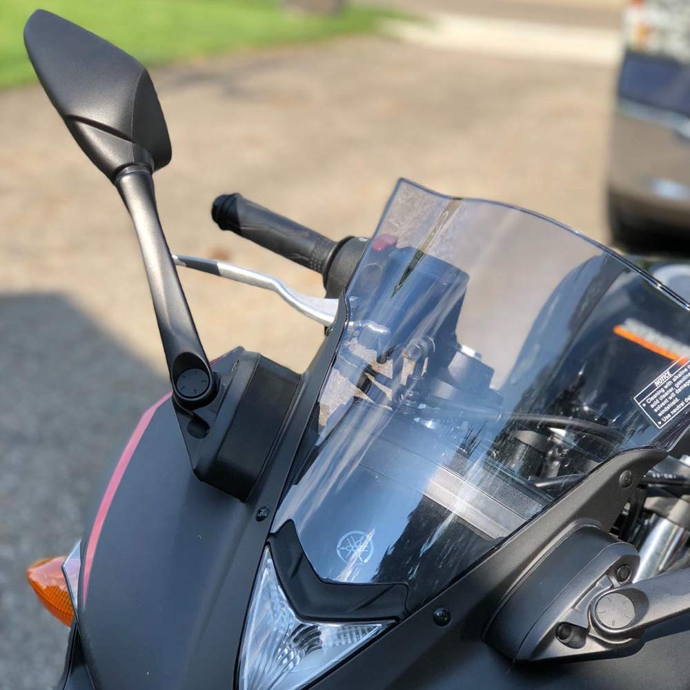 YCHOICEAUMO Mirror Riser Spacer Fits YZF-R25 YZF-R3 R15 Extension Offset Mirror Rearview Mirror Bracket 32mm Black