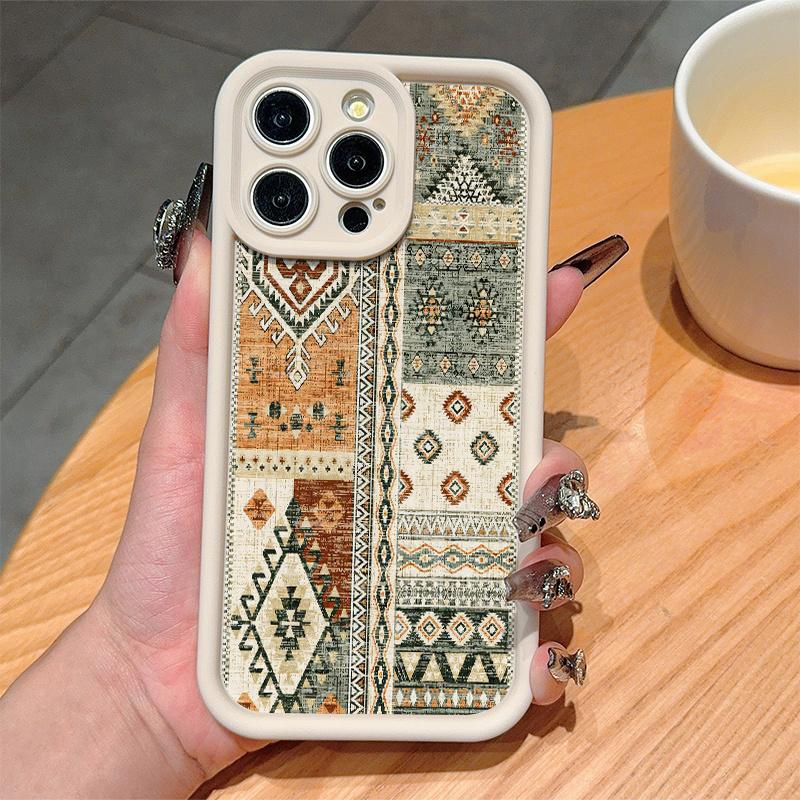 Fashion patterned carpet pattern phone case suitable for iPhone 17 16 15 14 13 12 11 Pro/Max/Plus anti drop and shockproof