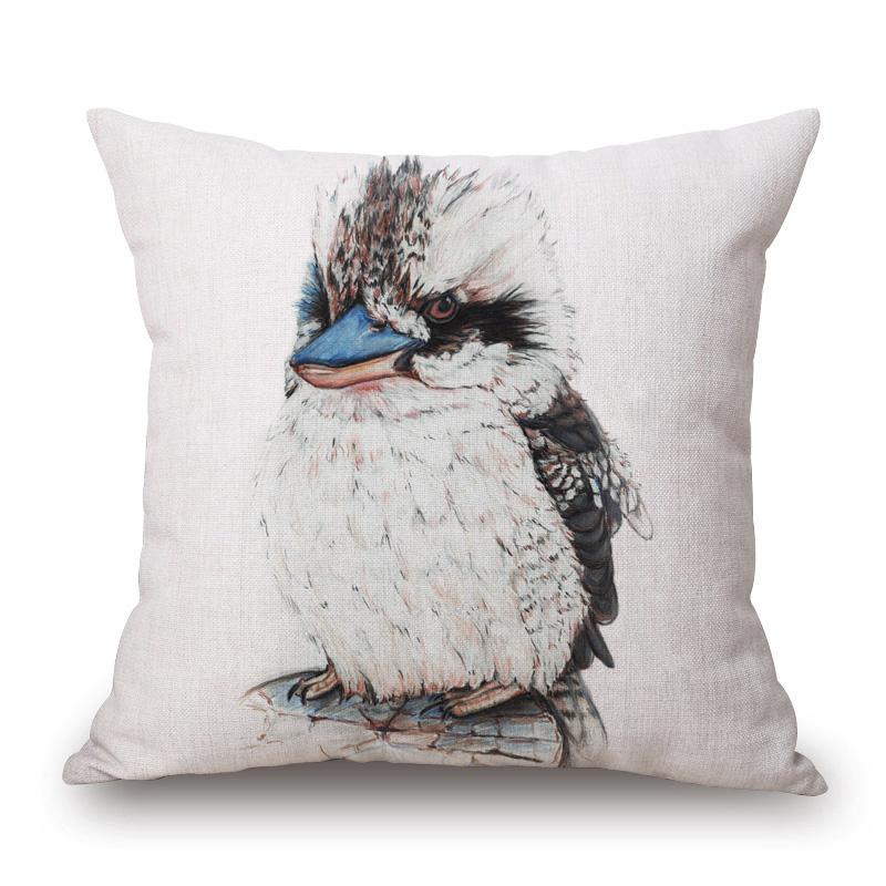 Australian Animals Wombat Kangaroo Possum Kookaburra Birds Koala Poster Cushion Cover Decorative Pillow Case