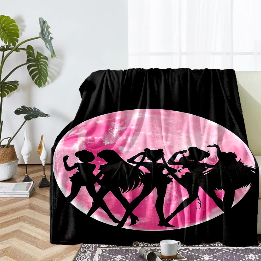 Sailor Moon Theme Printed Blanket - Perfect for Couch, Bed, Travel & Outdoor Use | Machine Washable, Cozy & Durable.