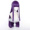 Purple Long Cosplay Wig for Comiket School Cultural Stage and Includes Wig Wig, Heat-Resistant, Costumes, Events, Halloween, Festivals, Festivals,