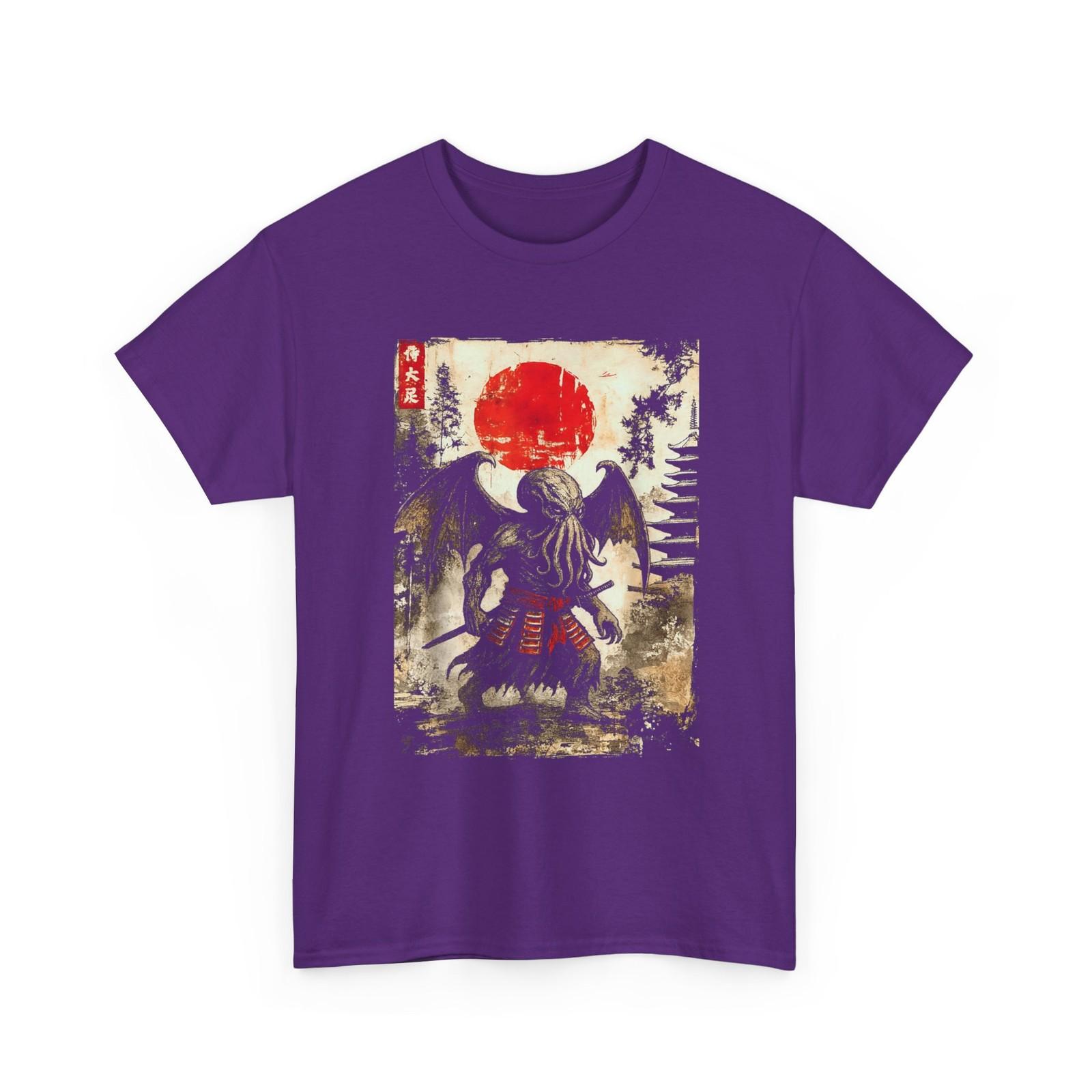 Cthulhu Samurai Shirt, Japanese Lovecraft Horror Vintage Women Men T-Shirt S
