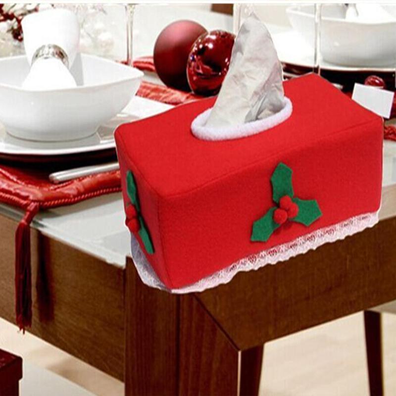 tissue box Clover Pattern Merry Christmas tissue box cover Christmas home decoration Creative napkin holder 2 Styles for choice