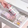 1pc/2pcs Acrylic Round Hole Foldable Drawer Stationery Storage Box Desktop Drawer Office Bedroom Dormitory Organizer Box