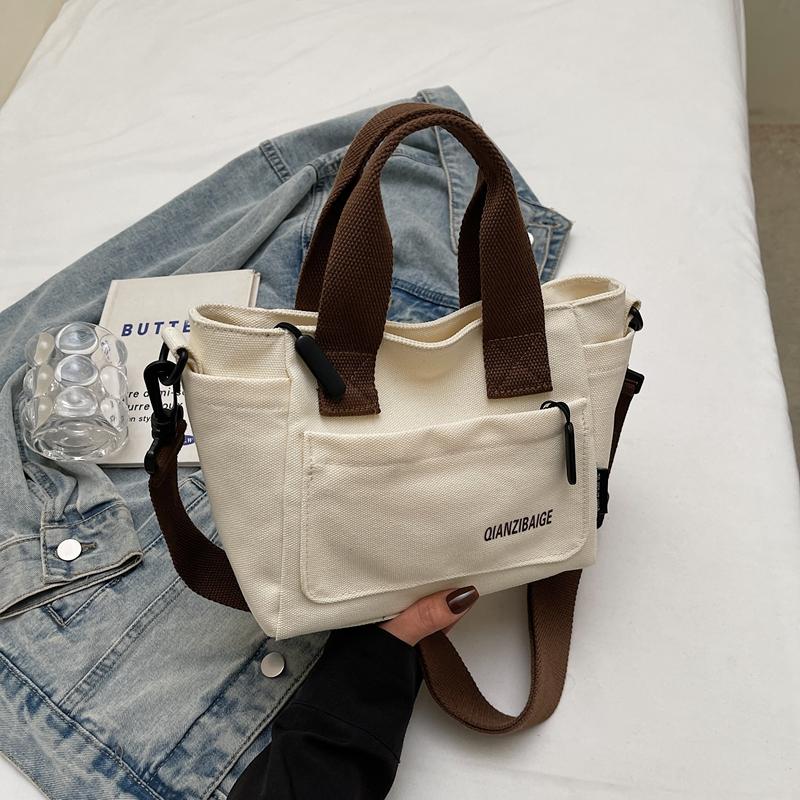 Handbag Letter Printed Canvas Bag Women Shoulder Bag