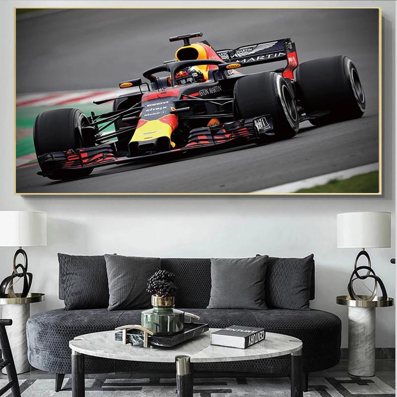 Racing Poster Wall Art Vehicle Picture Prints Canvas Painting Track Racing Sports Modern Living Room Bedroom Room Bar Wall Decor