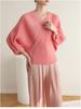 2026 Spring Miyake High-End Pleated Light Luxury Batwing Sleeve Slimming Top
