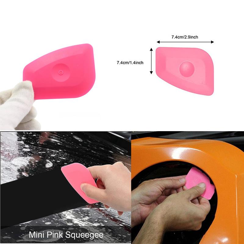 Różowa Karta z Folii do Wyciskania Twarda Karta do Wyciskania Narzędzie do Przyciemniania Szyb Samochodowych Oklejania Folią Skrobak do Mikro Narożników Akcesoria do Stylizacji Samochodów