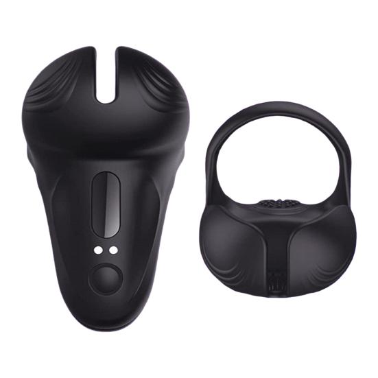Vibrating Cock Ring Couple Sex Toy with Clitoral Stimulator 10 Vibration Modes Remote Control Vibrator Silicone Cock Ring Enhances