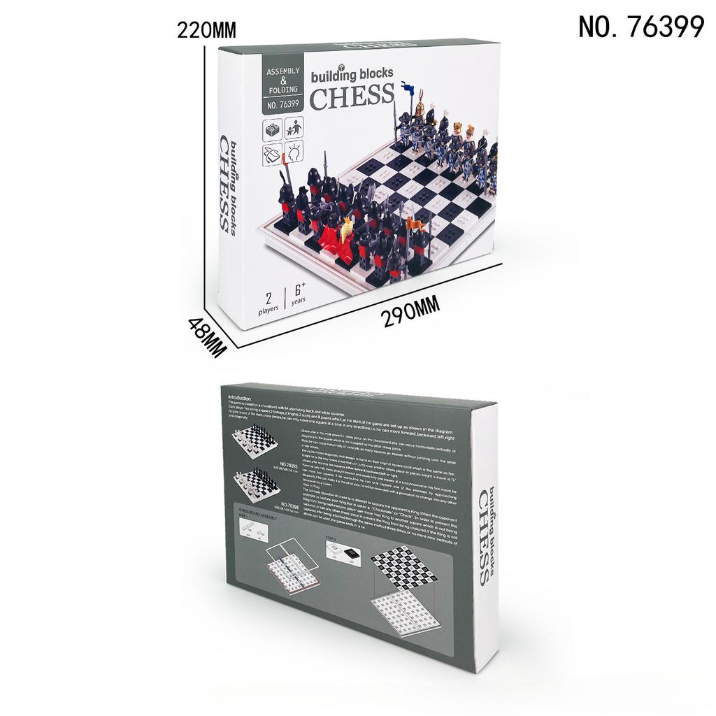 Medieval European Castle Soldiers Battle Chessboard Building Block Toys
