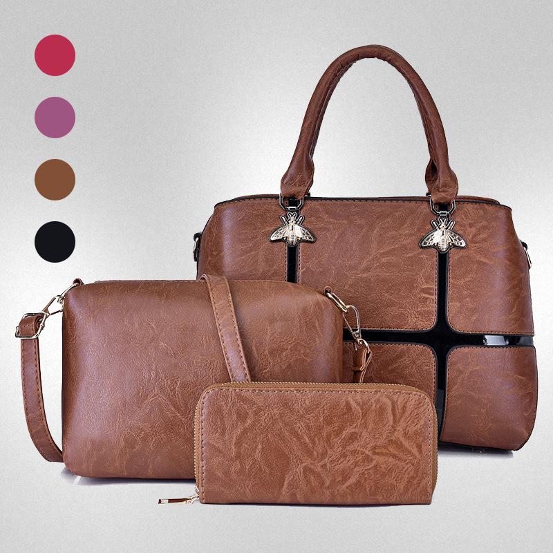 Handbag bag women's niche fashion style splicing women's bag high-end sense large-capacity shoulder messenger bag