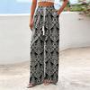 Women's Wide-Leg Casual Flowy Floral Print Pants