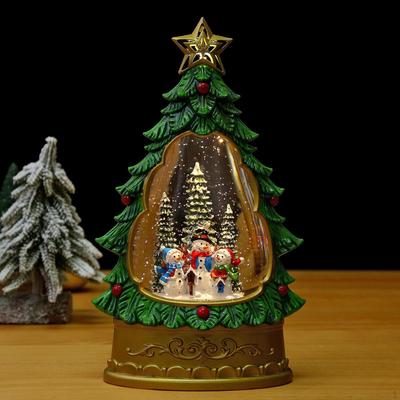 Świąteczna kula śnieżna Latarnia Muzyczna ozdoba stołowa Pudełko muzyczne oświetlone na święta Bożego Narodzenia