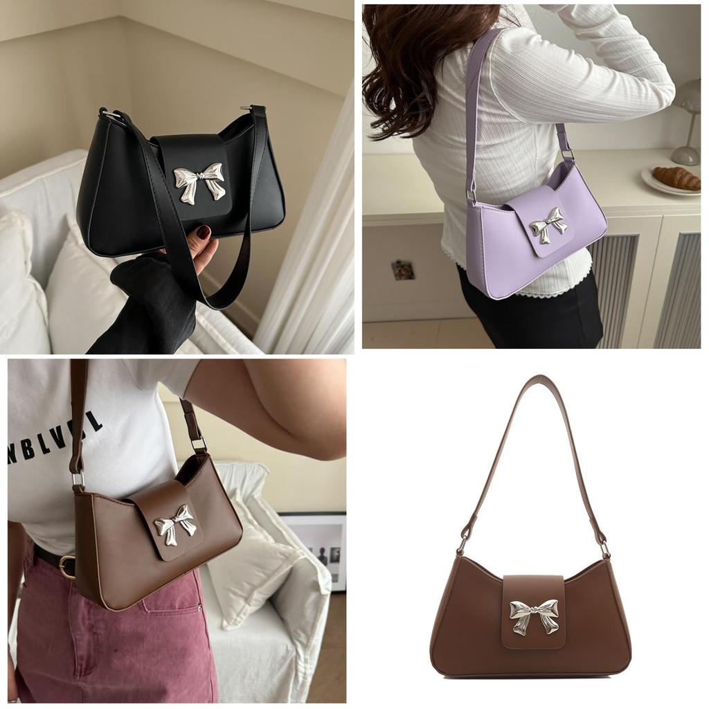Elegant Butterfly Knot Underarm Bag 2024 Summer New Korean Style Single Shoulder Bag