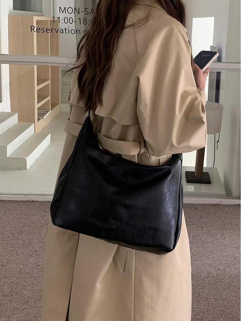 Maillard Retro Women's Crossbody Tote - Trendy, Versatile, Large Capacity Korean Style Bag